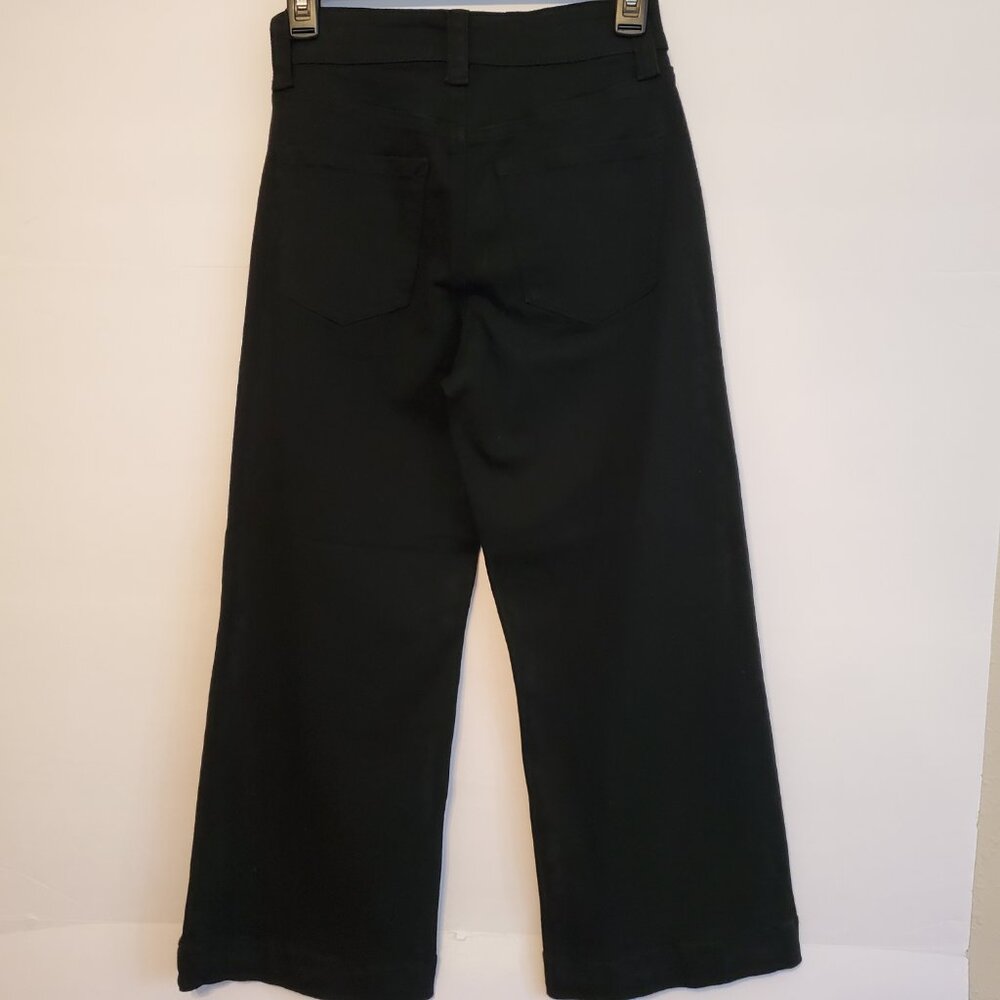 NWT Dollhouse Black Boggy Denim Jeans High Rise Wide Leg, Size 1/2 - Picture 7 of 13